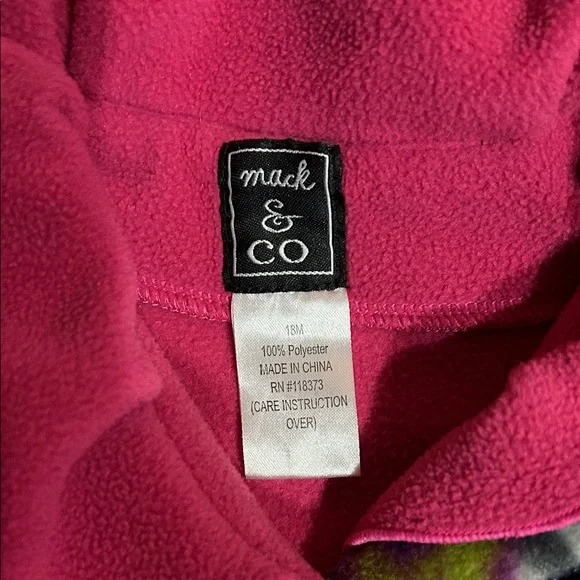 Vibrant Pink Kids Pea Coat with Scarf - Picture 2 of 6